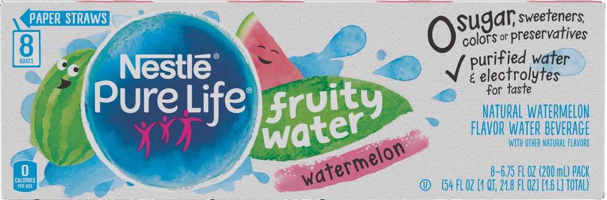 slide 4 of 8, Nestlé Pure Life Fruity Water Watermelon Flavor, 54 fl oz