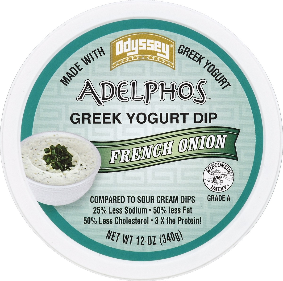 slide 3 of 3, Odyssey Greek Yogurt French Onion Dip 12 oz, 12 oz