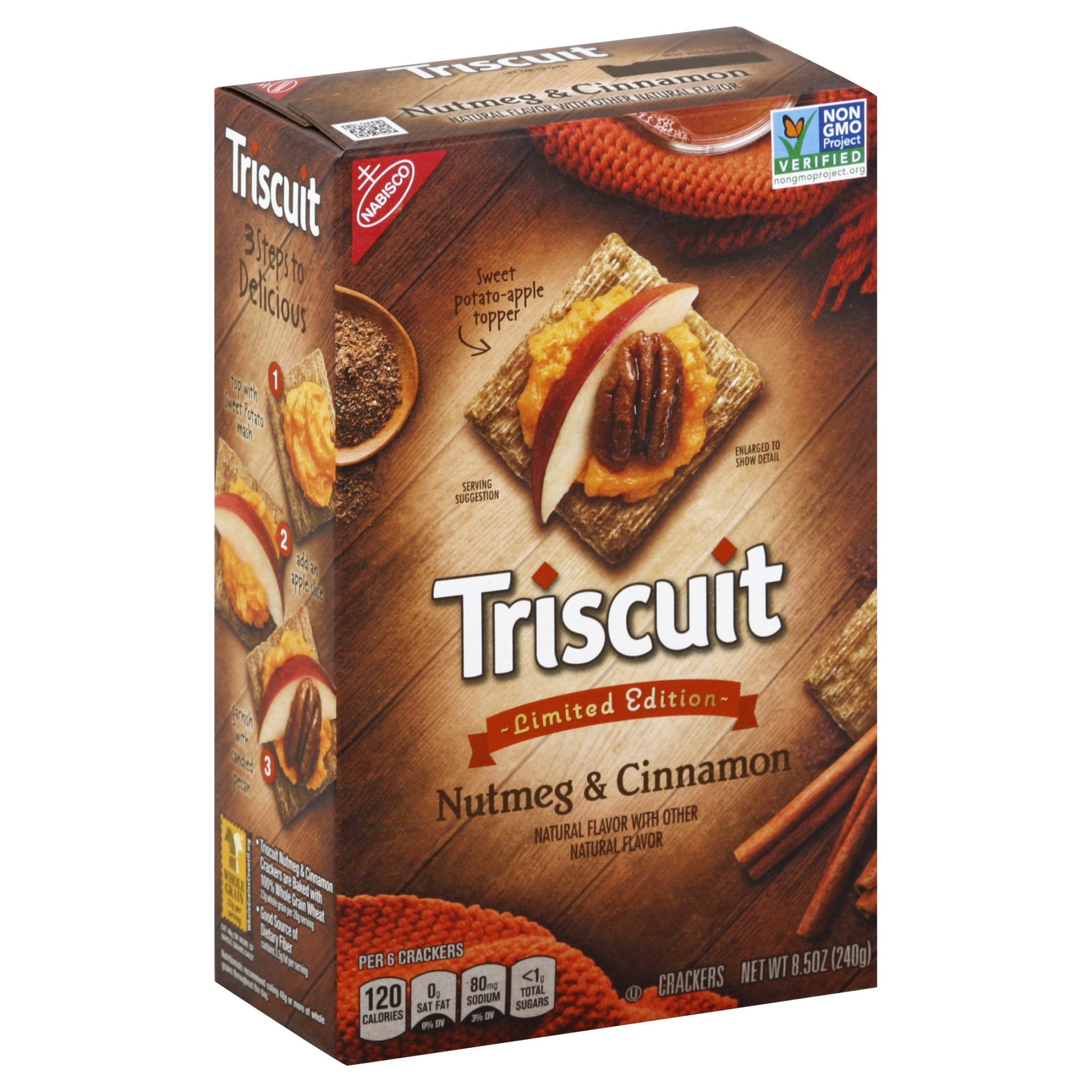 slide 1 of 4, Triscuit Nutmeg Cinnamon, 8.5 oz