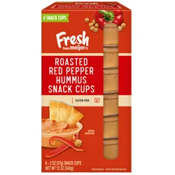 Fresh from Meijer Roasted Red Pepper Hummus Snack Cups, 6 pack/2 oz cups