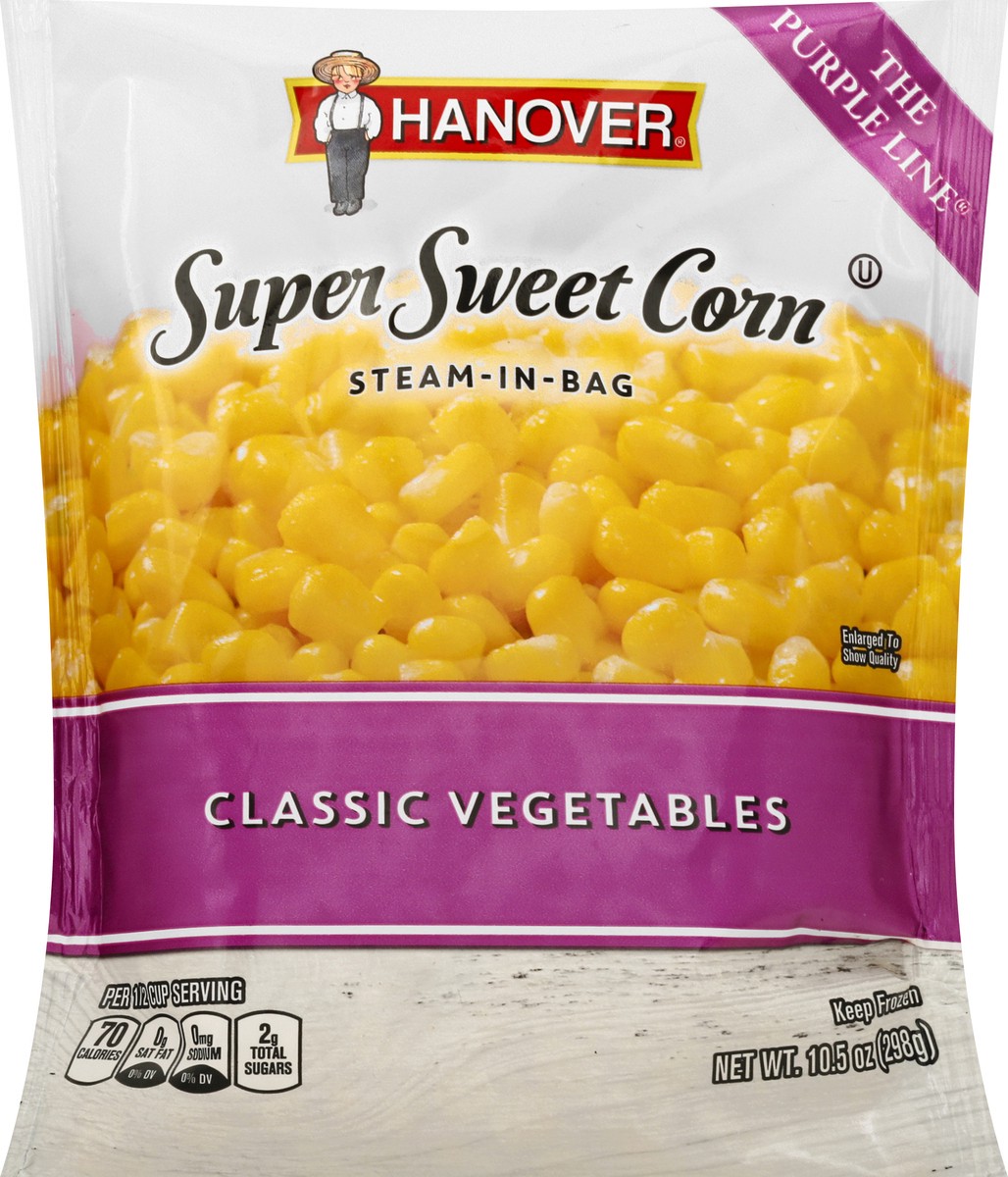 slide 6 of 9, Hanover Steam-in-Bag Super Sweet Corn 10.5 oz, 
