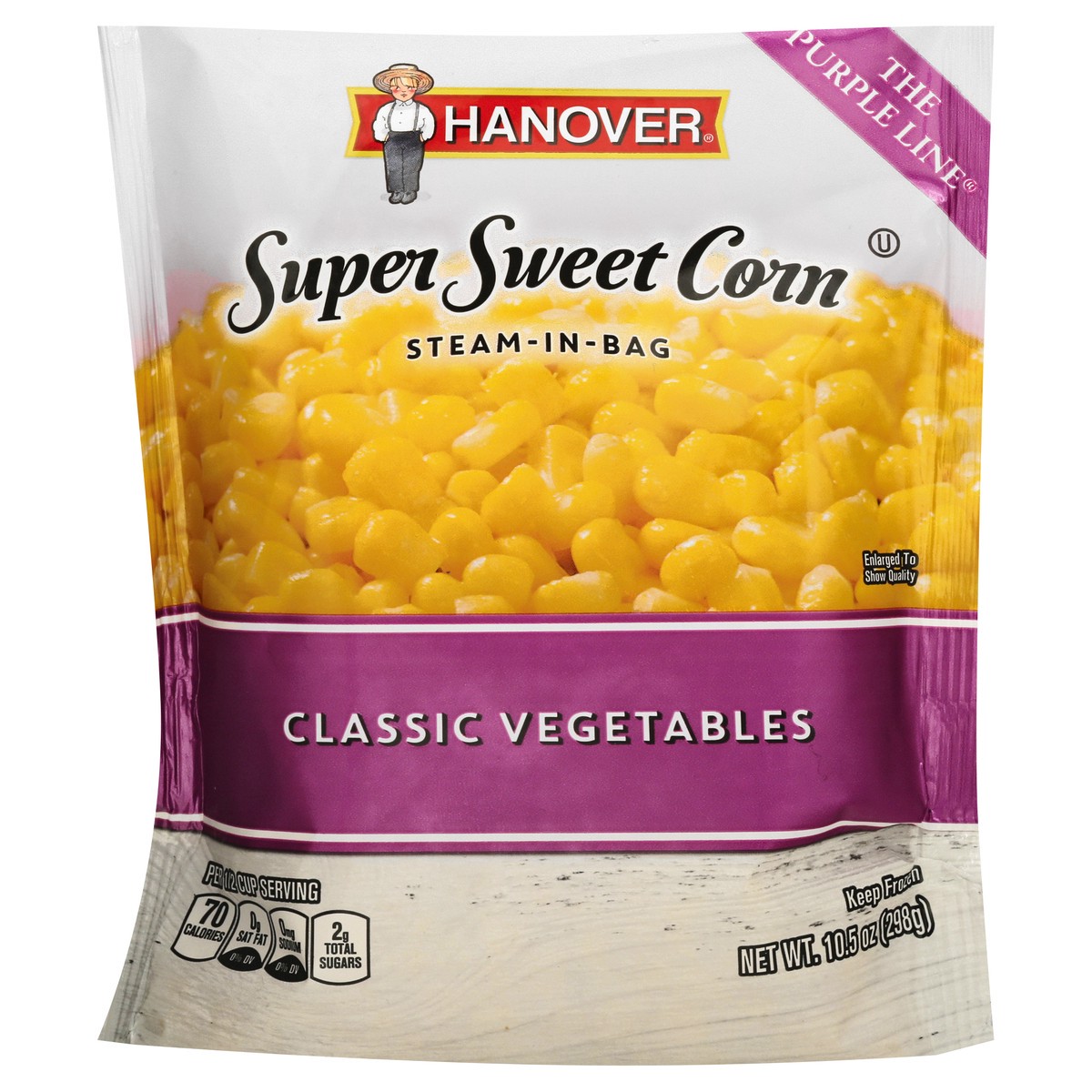slide 1 of 9, Hanover Steam-in-Bag Super Sweet Corn 10.5 oz, 