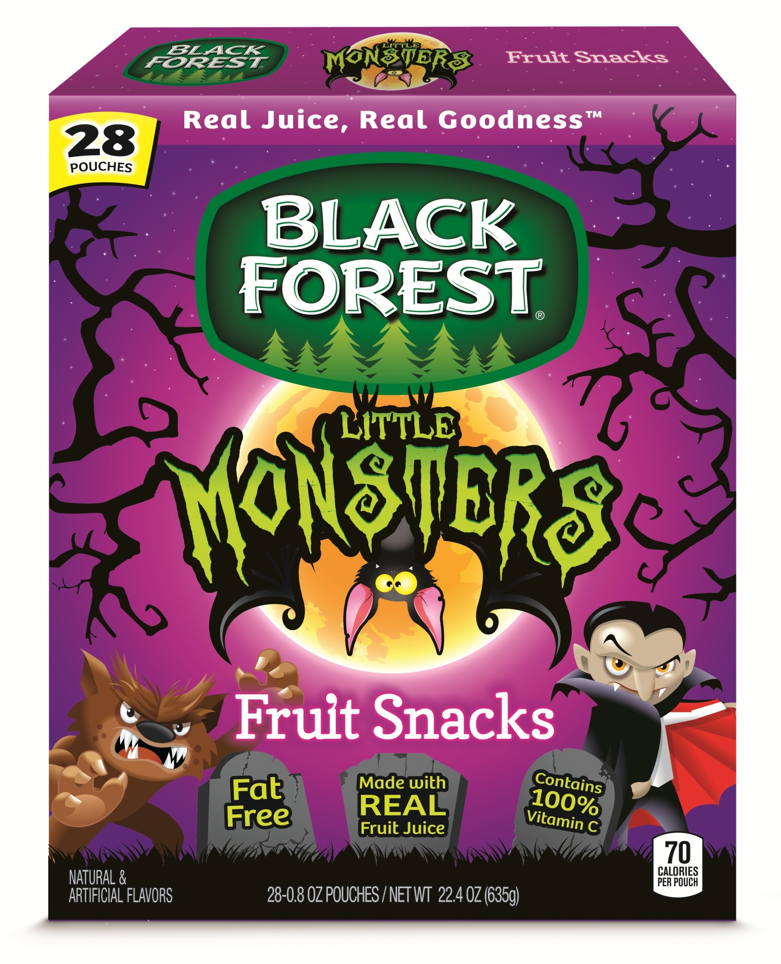 slide 1 of 1, Black Forest little monsters fruit flavored snacks, 22.4 oz