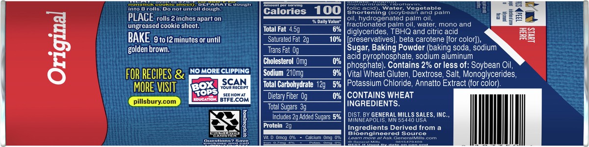 slide 6 of 9, Pillsbury Crescent Rounds, Original Refrigerated Canned Pastry Dough, 8 Rolls, 8 oz, 8 ct