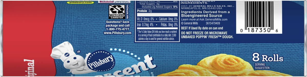 slide 4 of 9, Pillsbury Crescent Rounds, Original Refrigerated Canned Pastry Dough, 8 Rolls, 8 oz, 8 ct