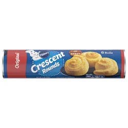 Pillsbury Crescent Rounds, Original Refrigerated Canned Pastry Dough, 8 Rolls, 8 oz