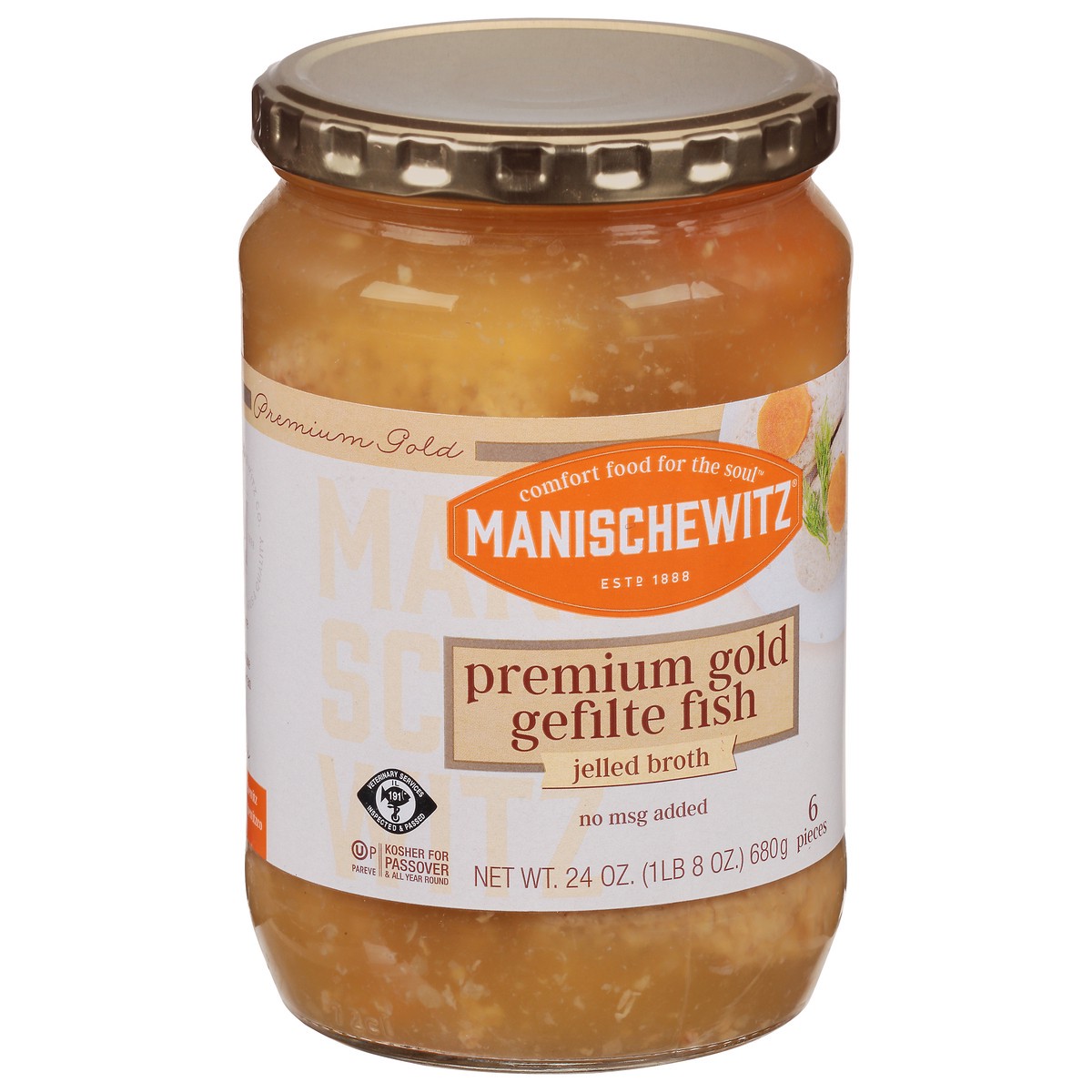 slide 6 of 9, Manischewitz Fish Gefilt, 24 oz