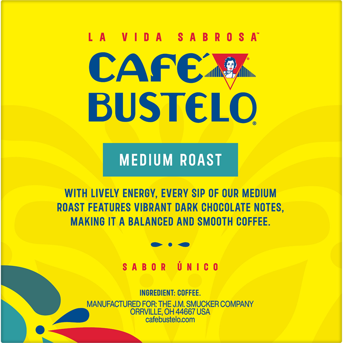 slide 4 of 5, Café Bustelo Medium Roast Coffee, 10 Ct. K-Cup pods, 10 ct