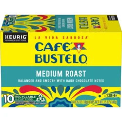Café Bustelo Medium Roast Coffee, 10 Ct. K-Cup pods