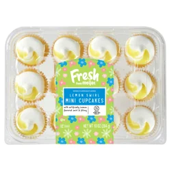 Fresh From Meijer Ffm 12Ct Mini Lemon Swirl Cupcakes