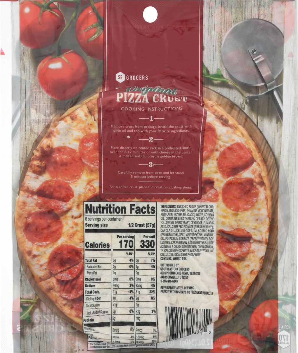 slide 3 of 9, Se Grocers Pizza Crust Orig 7In, 3 ct