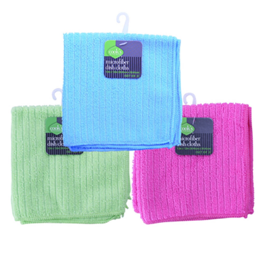 slide 1 of 1, Cook's Kitchen Microfiber Dish Cloths, 2 ct