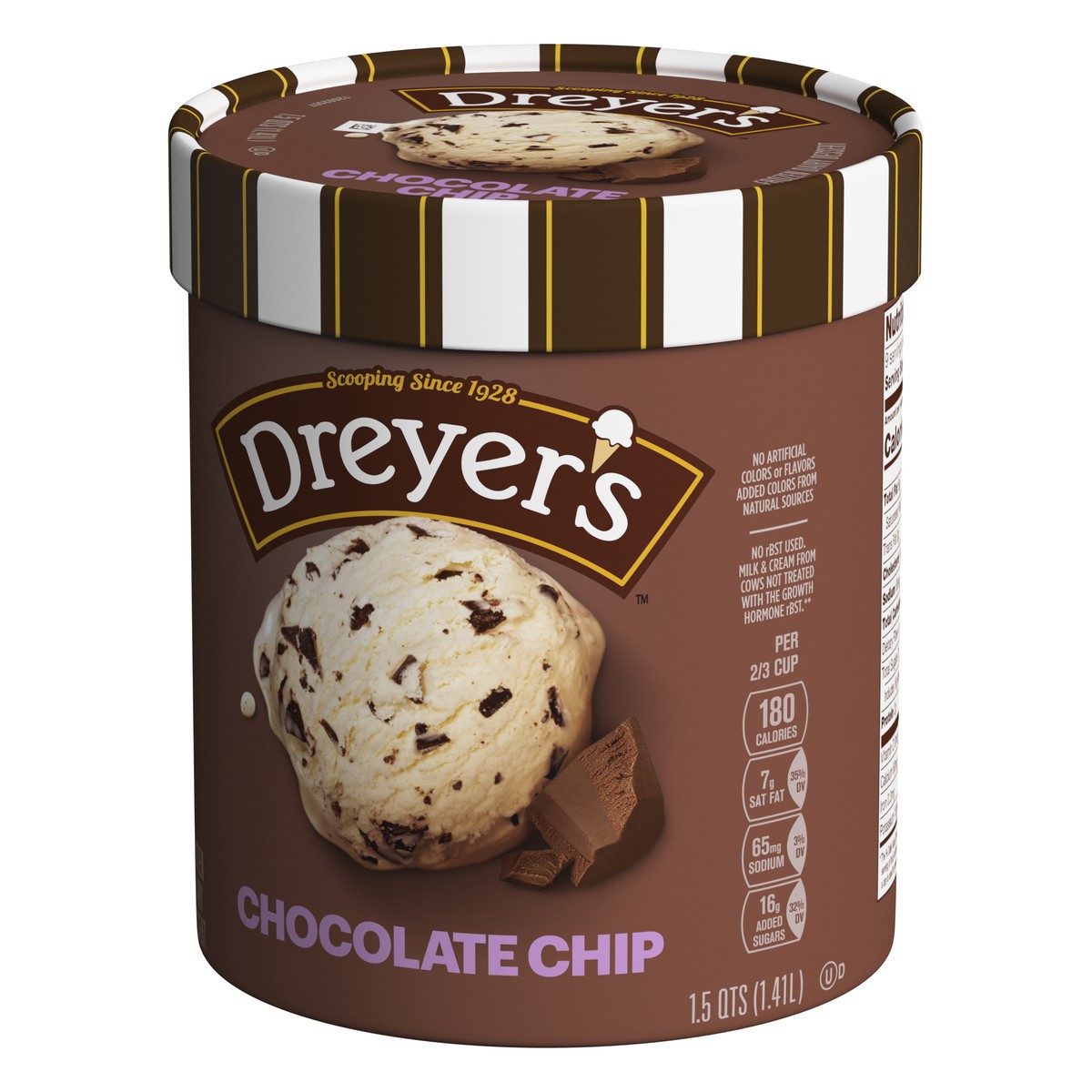 slide 3 of 4, Dreyer's 04154802385Frozen Dairy Dessert, Extra Triple Fudge Brownie, 1.5 qt
