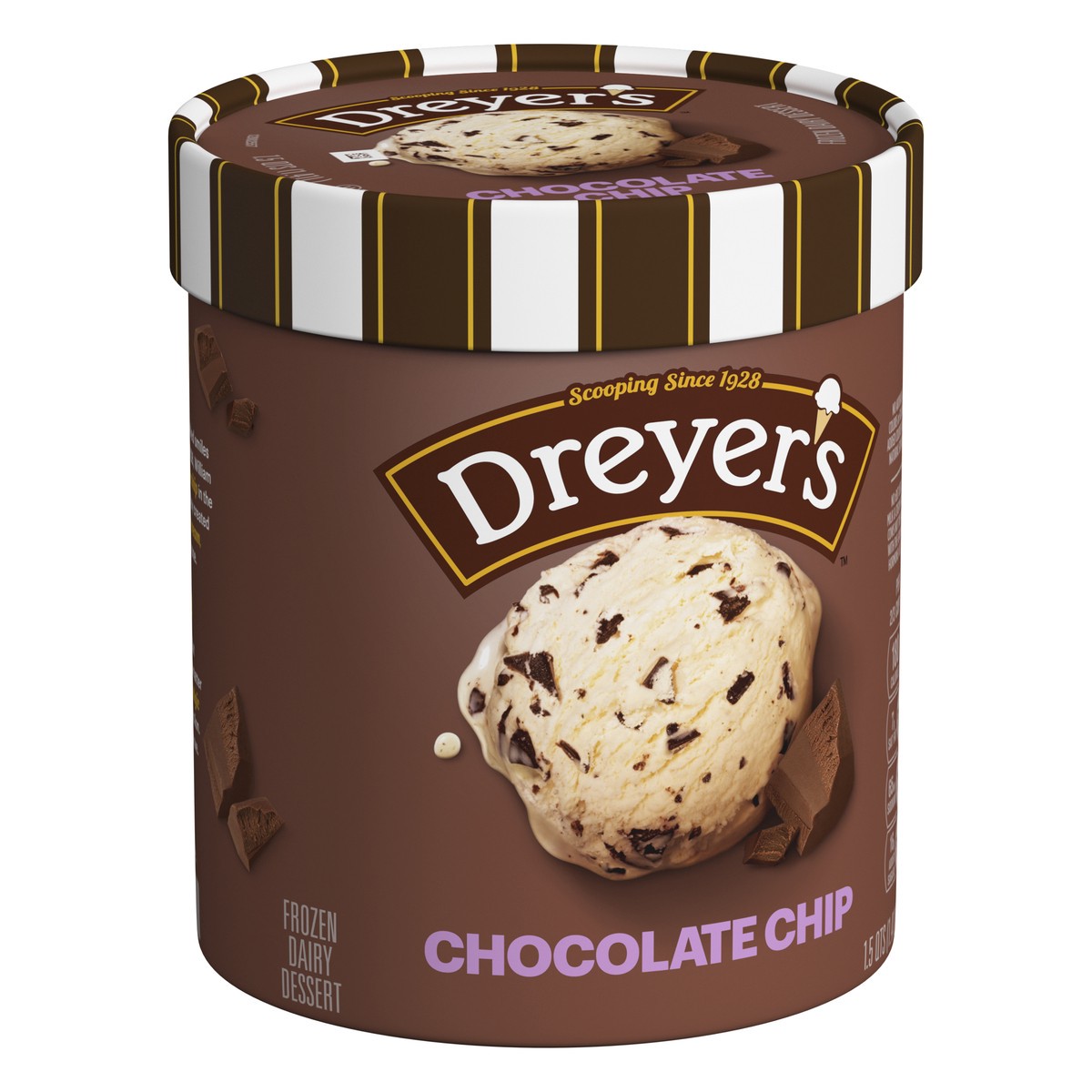 slide 4 of 4, Dreyer's 04154802385Frozen Dairy Dessert, Extra Triple Fudge Brownie, 1.5 qt