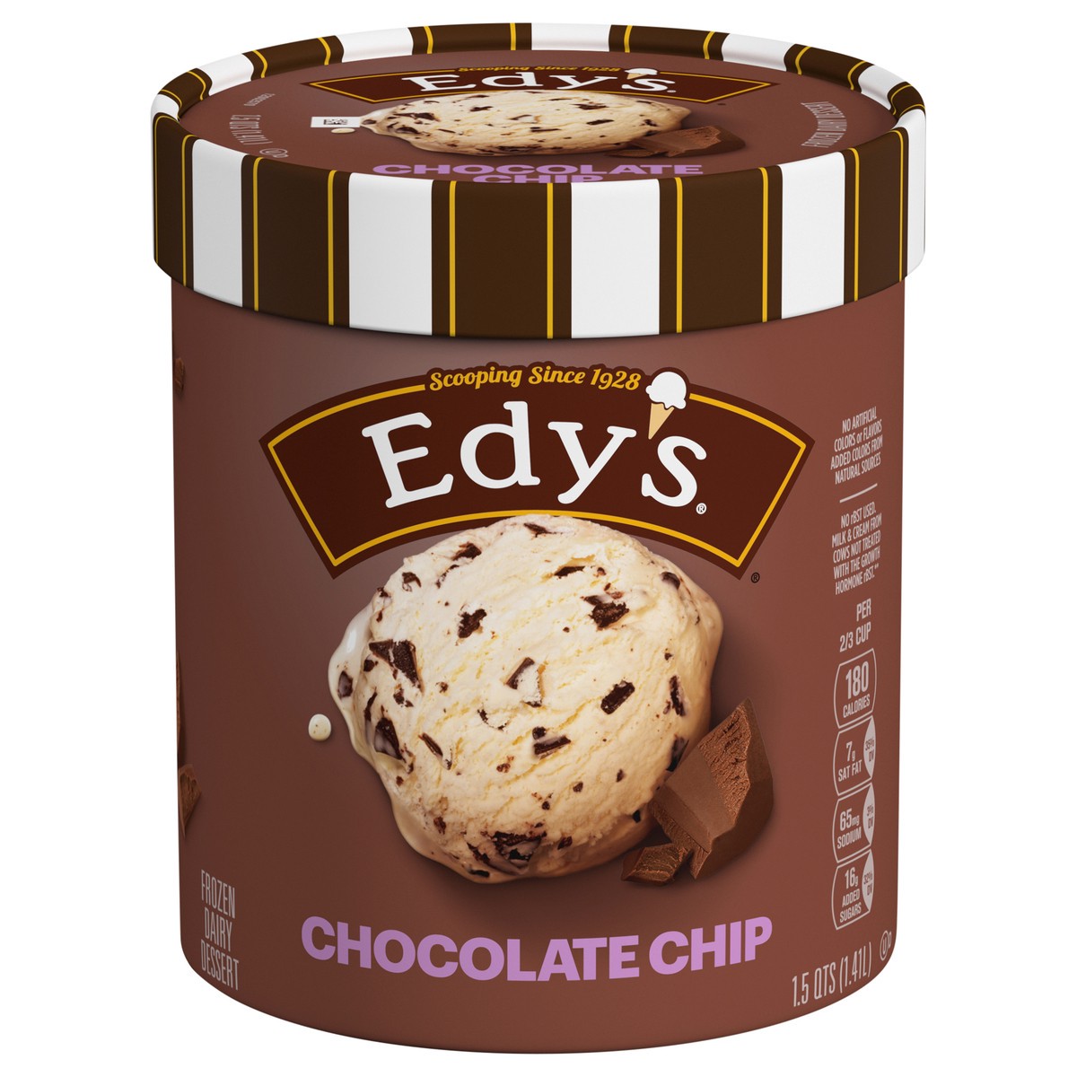 slide 1 of 4, Dreyer's 04154802385Frozen Dairy Dessert, Extra Triple Fudge Brownie, 1.5 qt