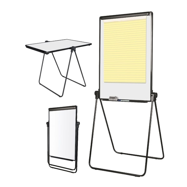 slide 1 of 5, Office Depot Brand Convertible Table/Footbar Presentation Easel, 41'' X 29'', Silver, 1 ct