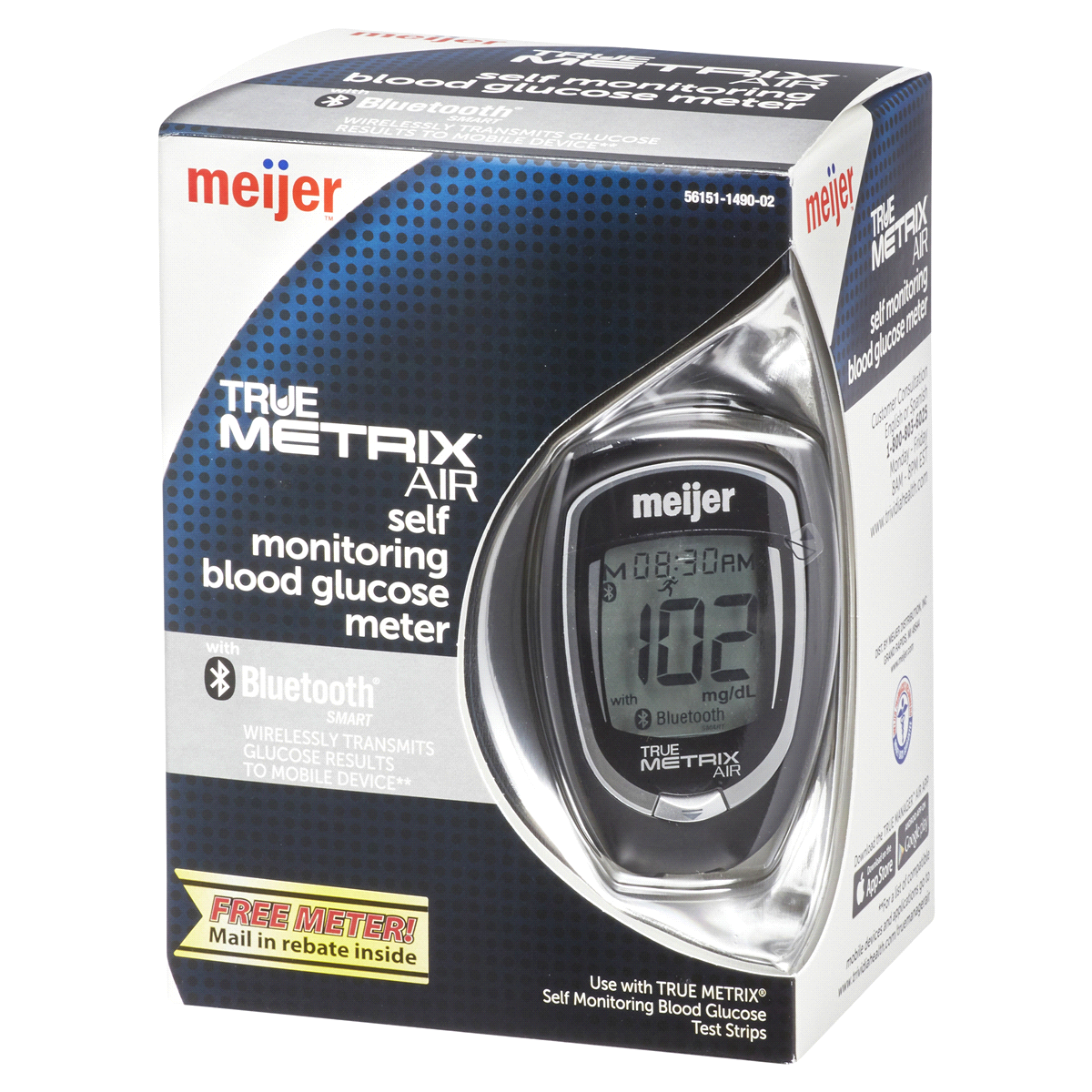 slide 9 of 29, Meijer True Metrix Air Self Monitoring Blood Glucose Meter, 1 ct