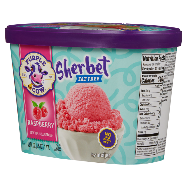 slide 20 of 21, Purple Cow Raspberry Sherbet, 1.5 qt, 1.5 qt