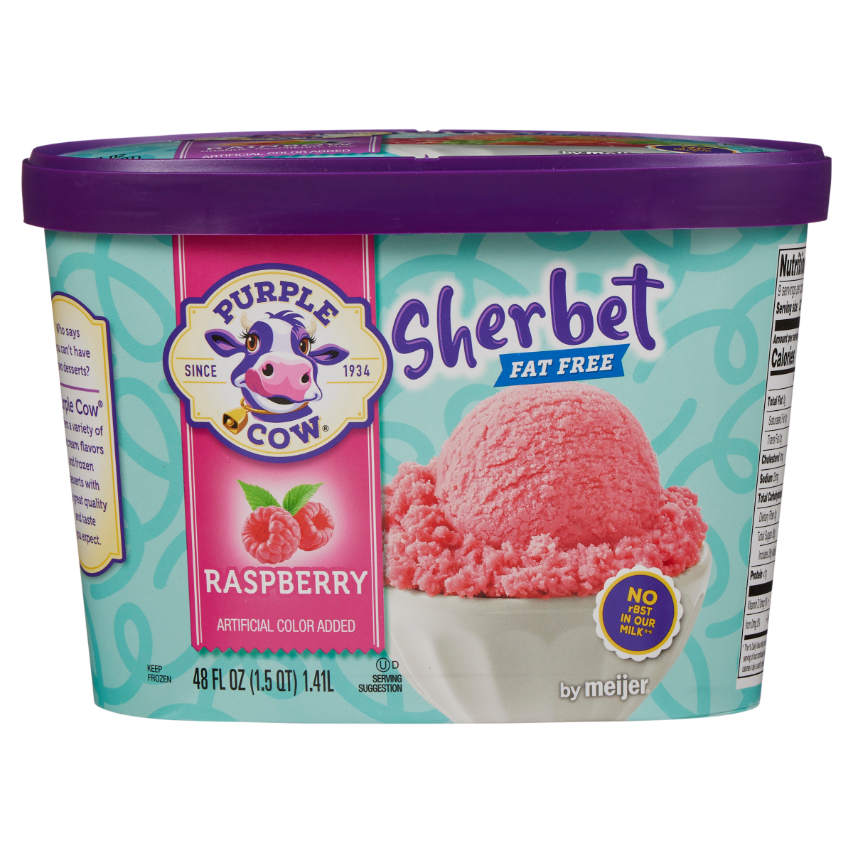slide 1 of 21, Purple Cow Raspberry Sherbet, 1.5 qt, 1.5 qt