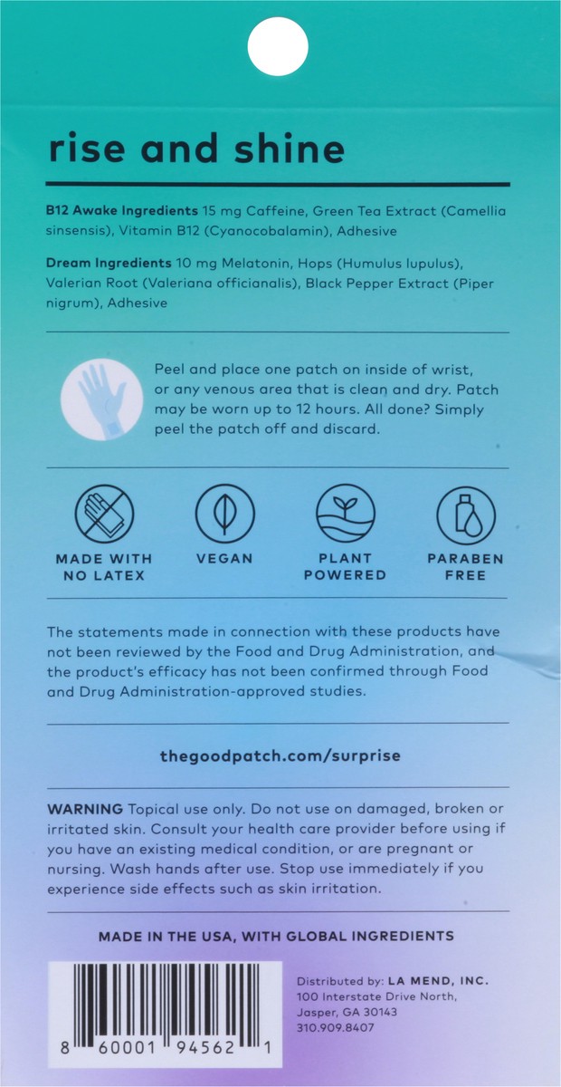 slide 6 of 12, The Good Patch Rise and Shine Wearable Wellness Patches 2 ea, 2 ct