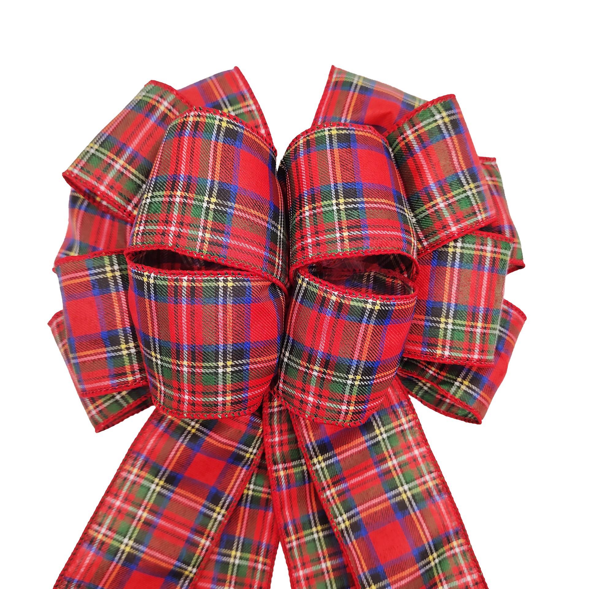slide 3 of 4, 20.5" Red Tartan Plaid Tree Bow By Celebrate It, 11 in x 20.5 in