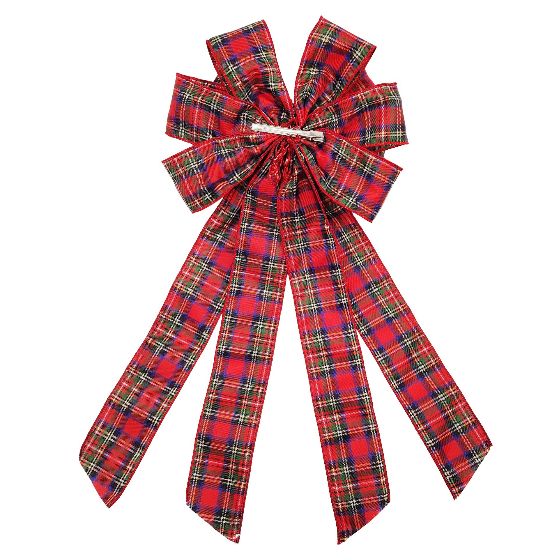 slide 2 of 4, 20.5" Red Tartan Plaid Tree Bow By Celebrate It, 11 in x 20.5 in