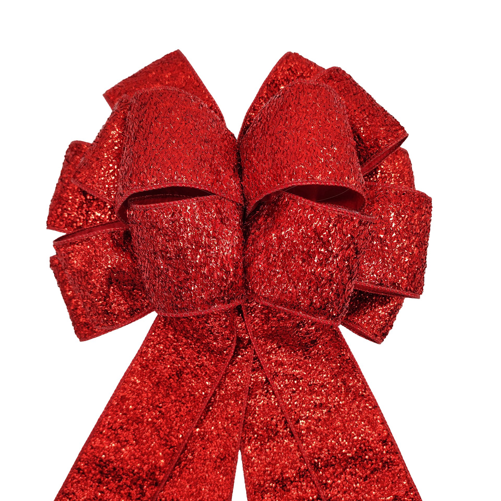 slide 4 of 4, 20.5" Red Tinsel Tree Bow By Celebrate It, 11 in x 20.5 in
