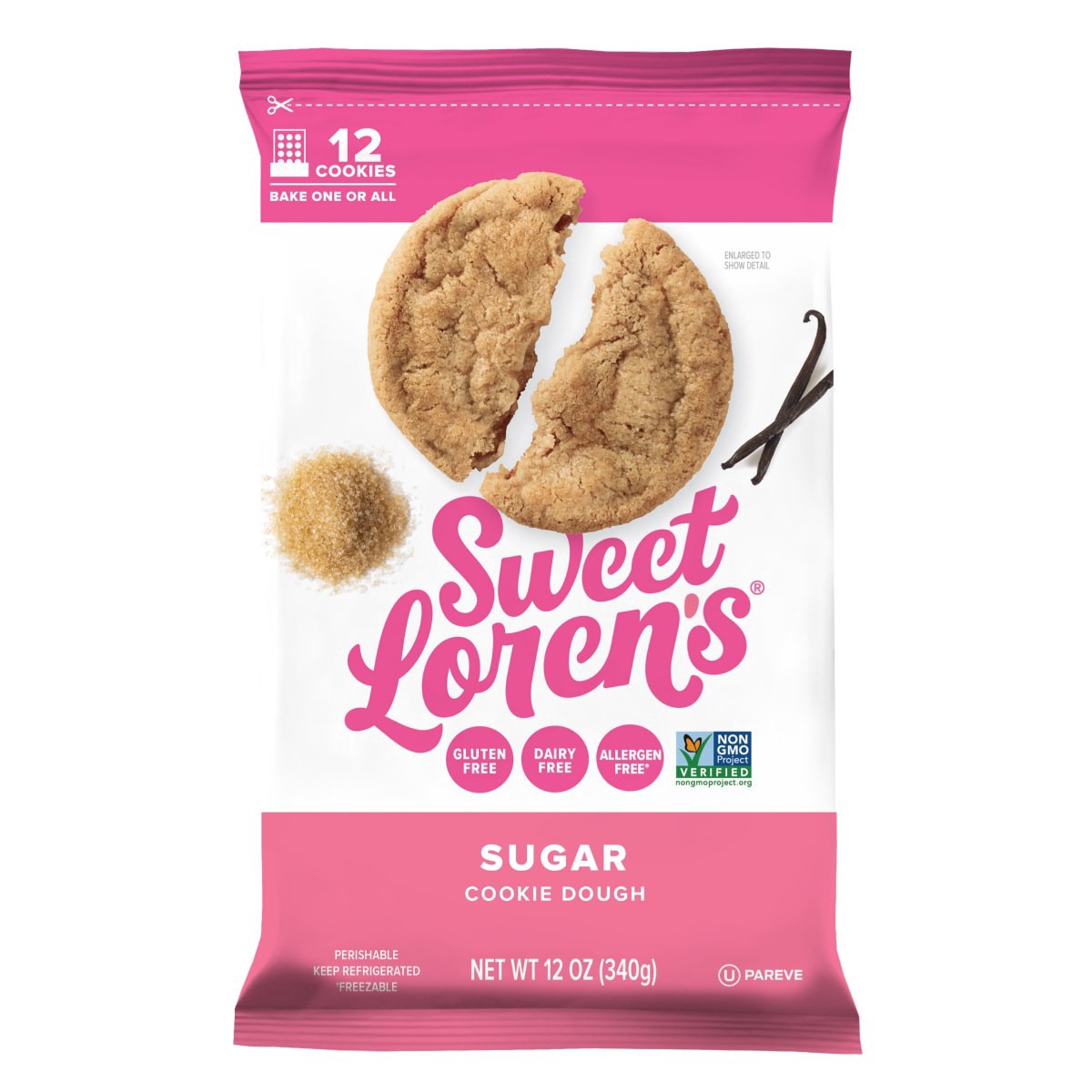 slide 1 of 1, Sweet Lorens Sugar Cookie Dough 12oz, 12 oz