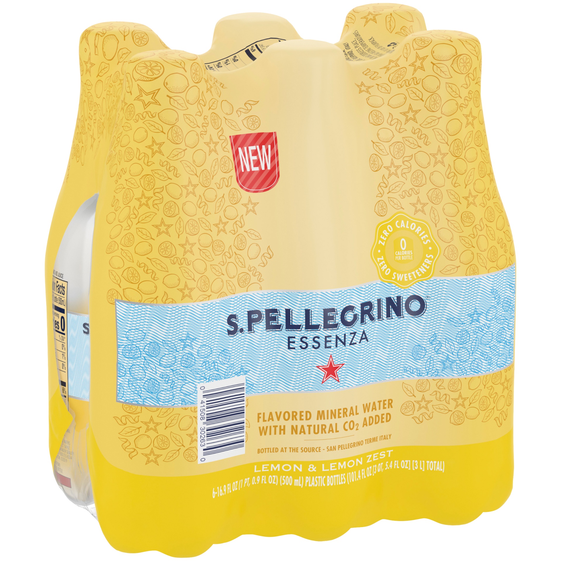 slide 2 of 8, San Pellegrino Lemon & Lemon Zest Essenza Flavored Mineral Water, 1/2 liter