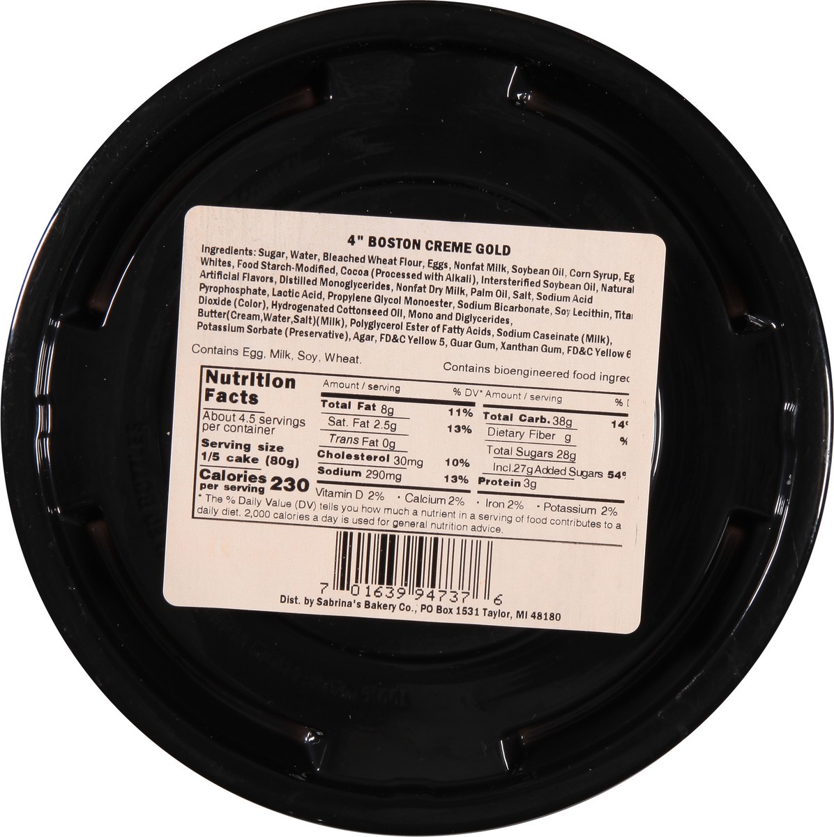 slide 8 of 13, Sabrina's 4 Inch Boston Creme Gold Cake 12 oz, 12 oz