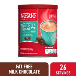 Nestle Hot Cocoa Zero, 0g Added Sugar Rich Milk Chocolate Flavored Mix Powder for Hot Chocolate Canister
