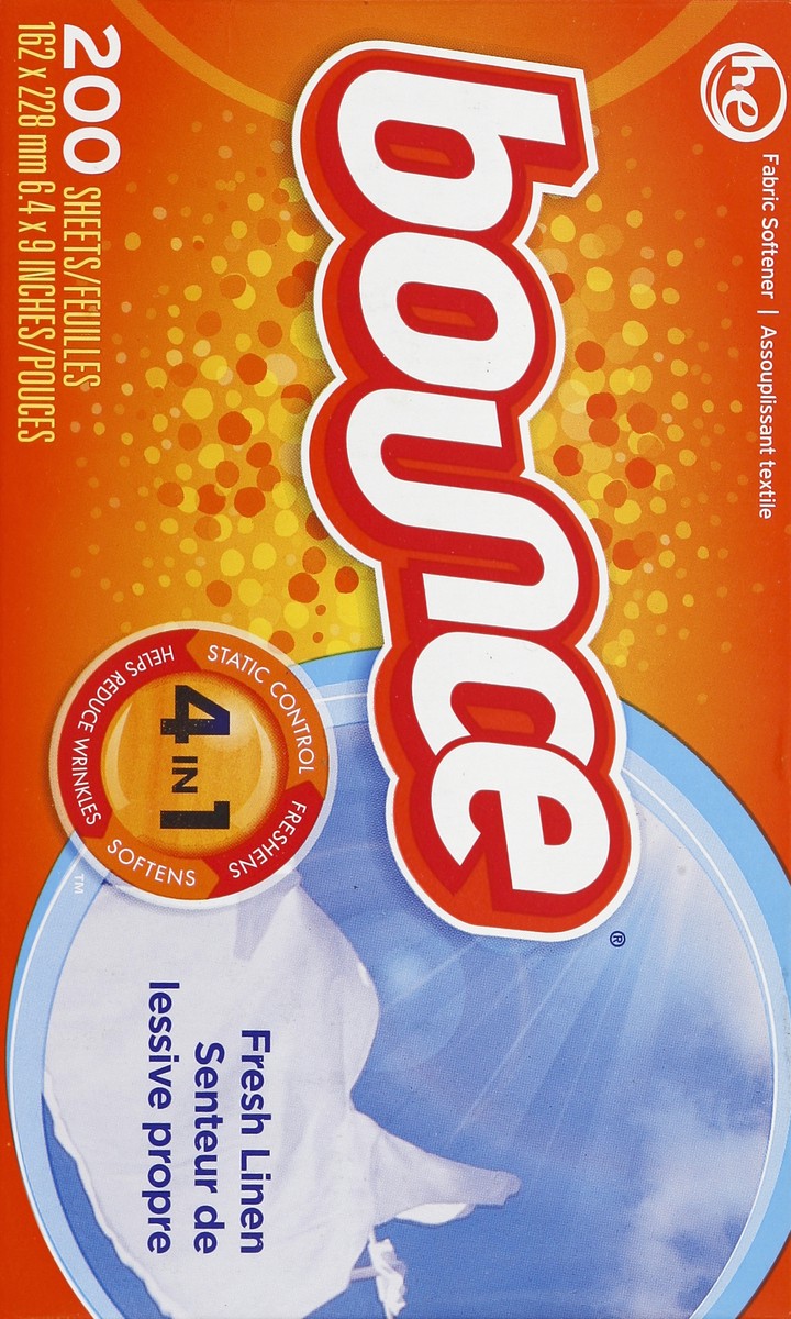 slide 3 of 5, Bounce Fabric Softener 200 ea, 200 ct