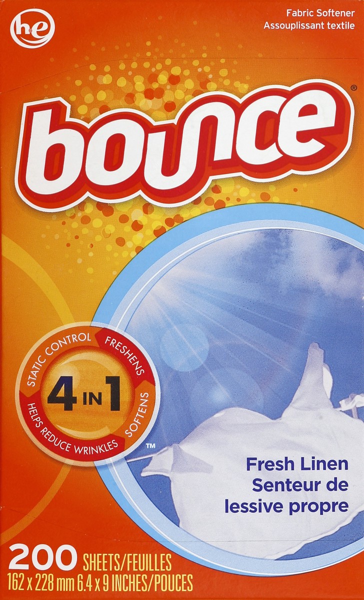 slide 2 of 5, Bounce Fabric Softener 200 ea, 200 ct