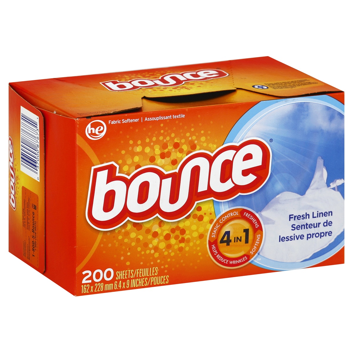 slide 1 of 5, Bounce Fabric Softener 200 ea, 200 ct