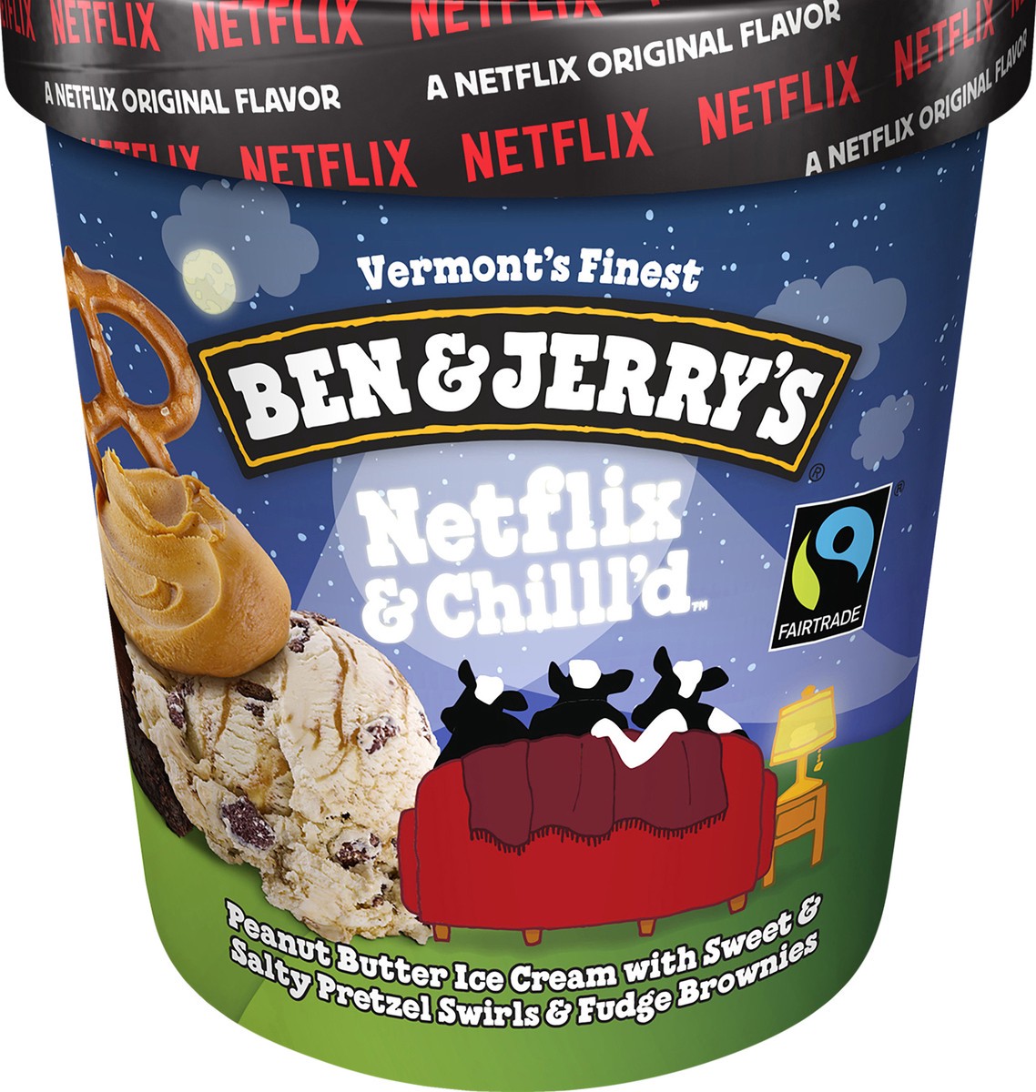 slide 3 of 3, Ben & Jerry's Ice Cream Netflix & Chilll'd, 16 oz, 1 pint