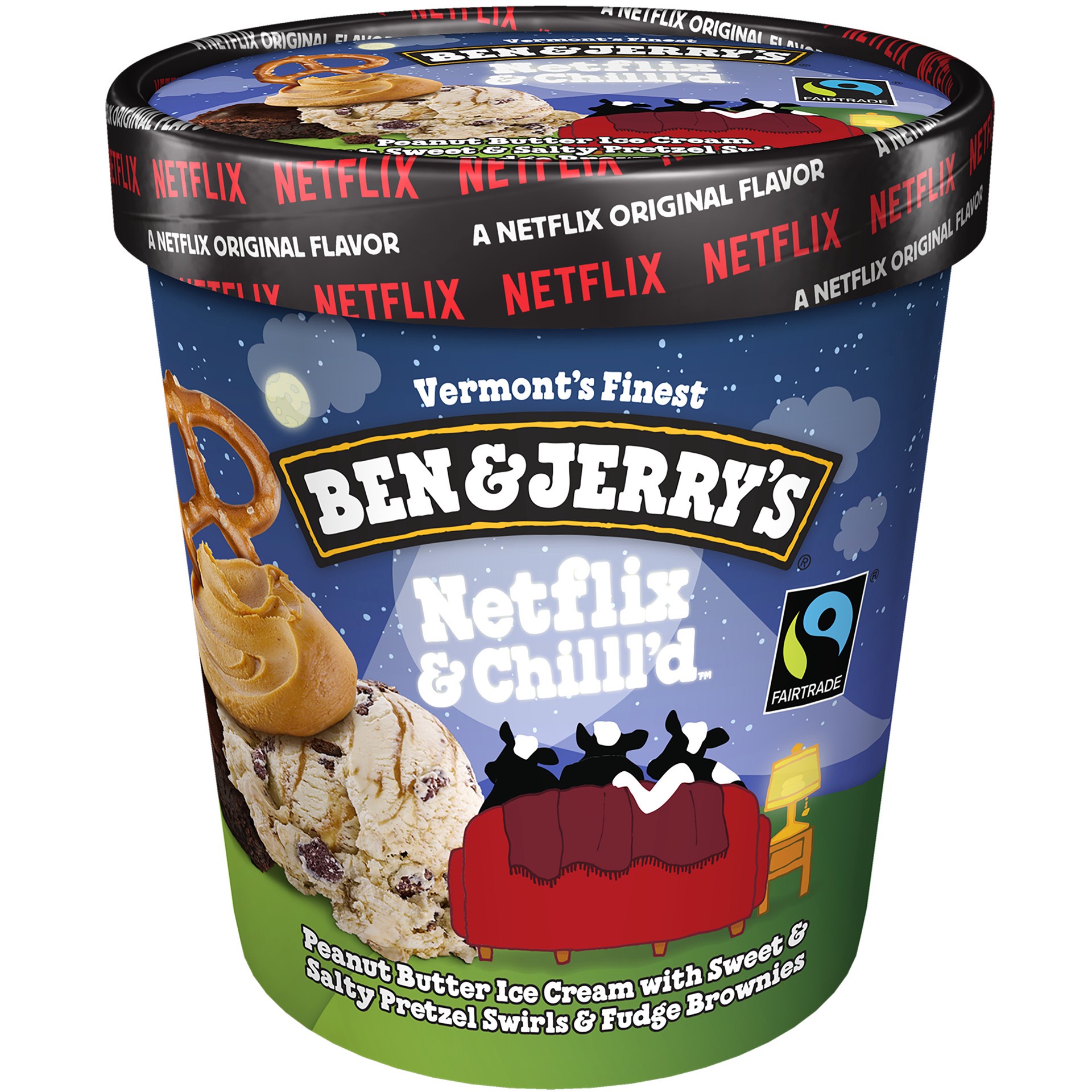 slide 1 of 3, Ben & Jerry's Ice Cream Netflix & Chilll'd, 16 oz, 1 pint