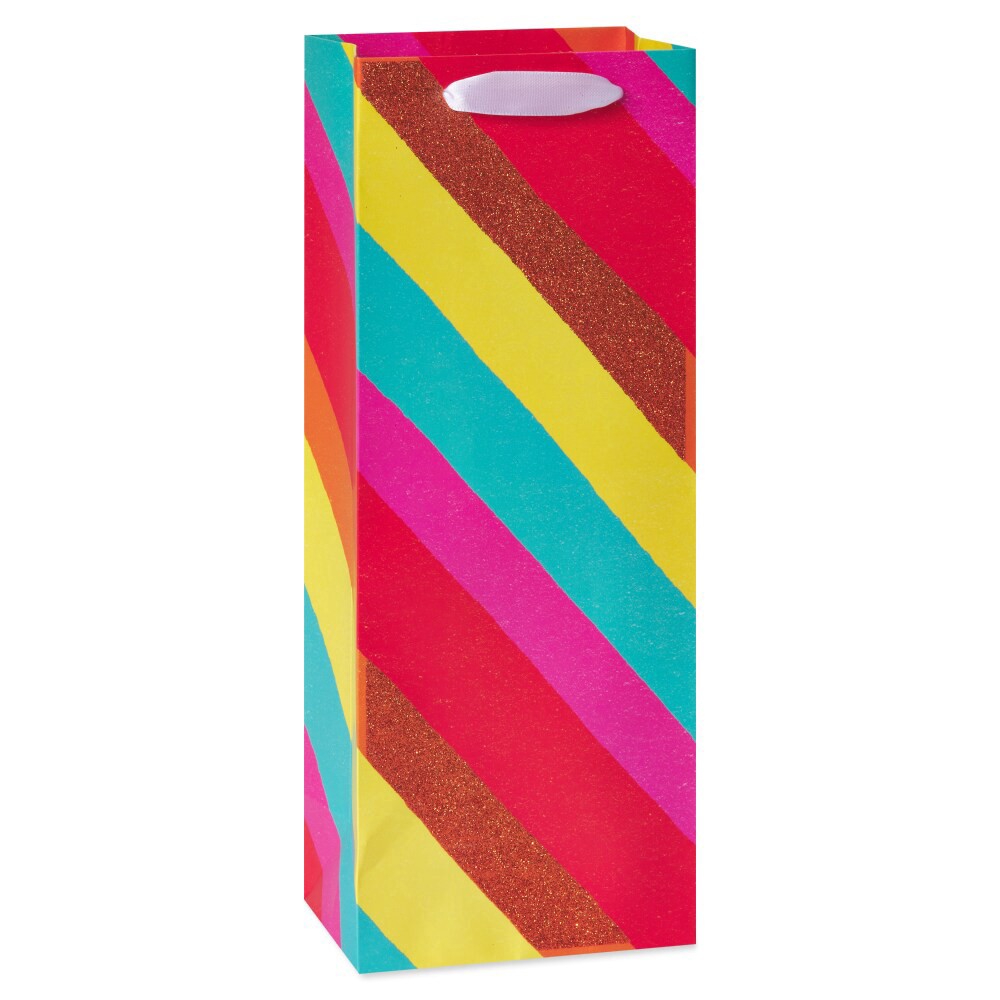 slide 2 of 4, American Greetings Beverage Specialty Bag - Multicolor Stripes, 1 ct