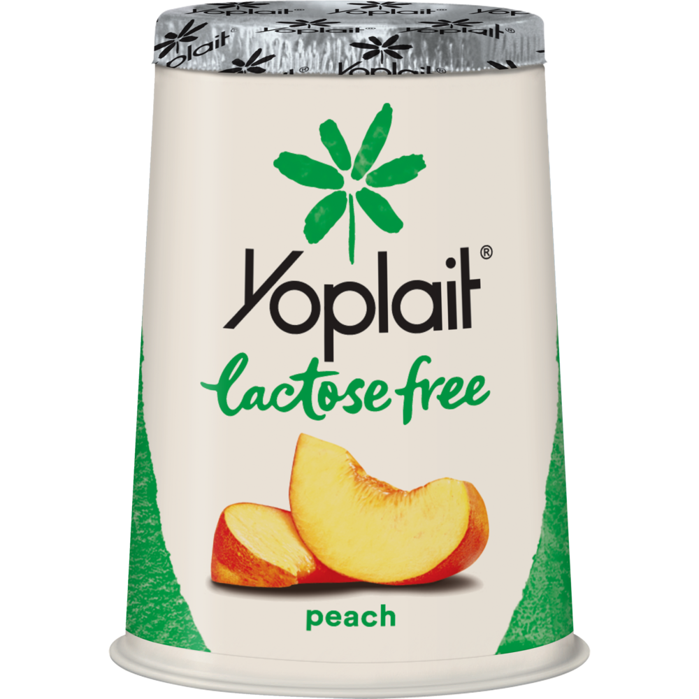 slide 1 of 1, Yoplait Lactose Free Yogurt Peach, 6 oz