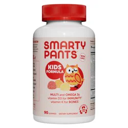 SmartyPants Kids Multi & Omega 3 Fish Oil Gummy Vitamins with D3, C & B12 - 90 ct