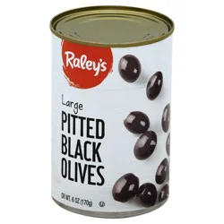 Raleys Raley's Large Pitted Black Olives 6 Oz