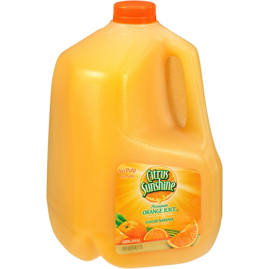 slide 2 of 7, Citrus Sunshine 100% Pure Orange Juice, 1 gal