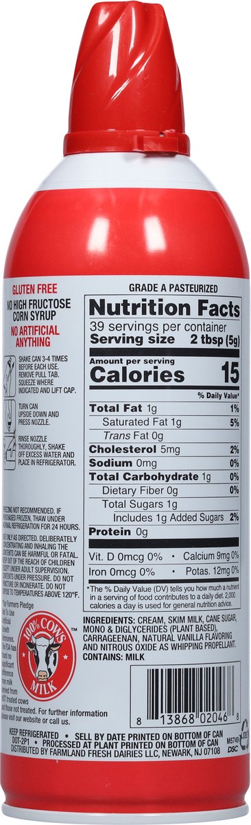 slide 10 of 13, Farmland Real Whipped Light Cream 7 oz, 7 oz