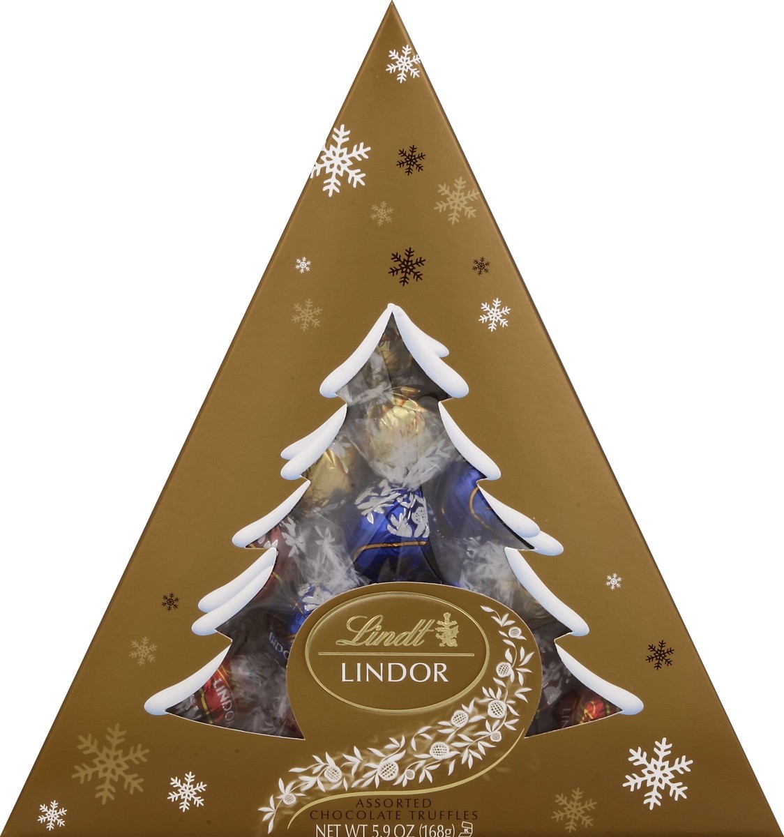 slide 3 of 3, Lindor Christmas Assorted Chocolate Tree Box, 5.9 oz