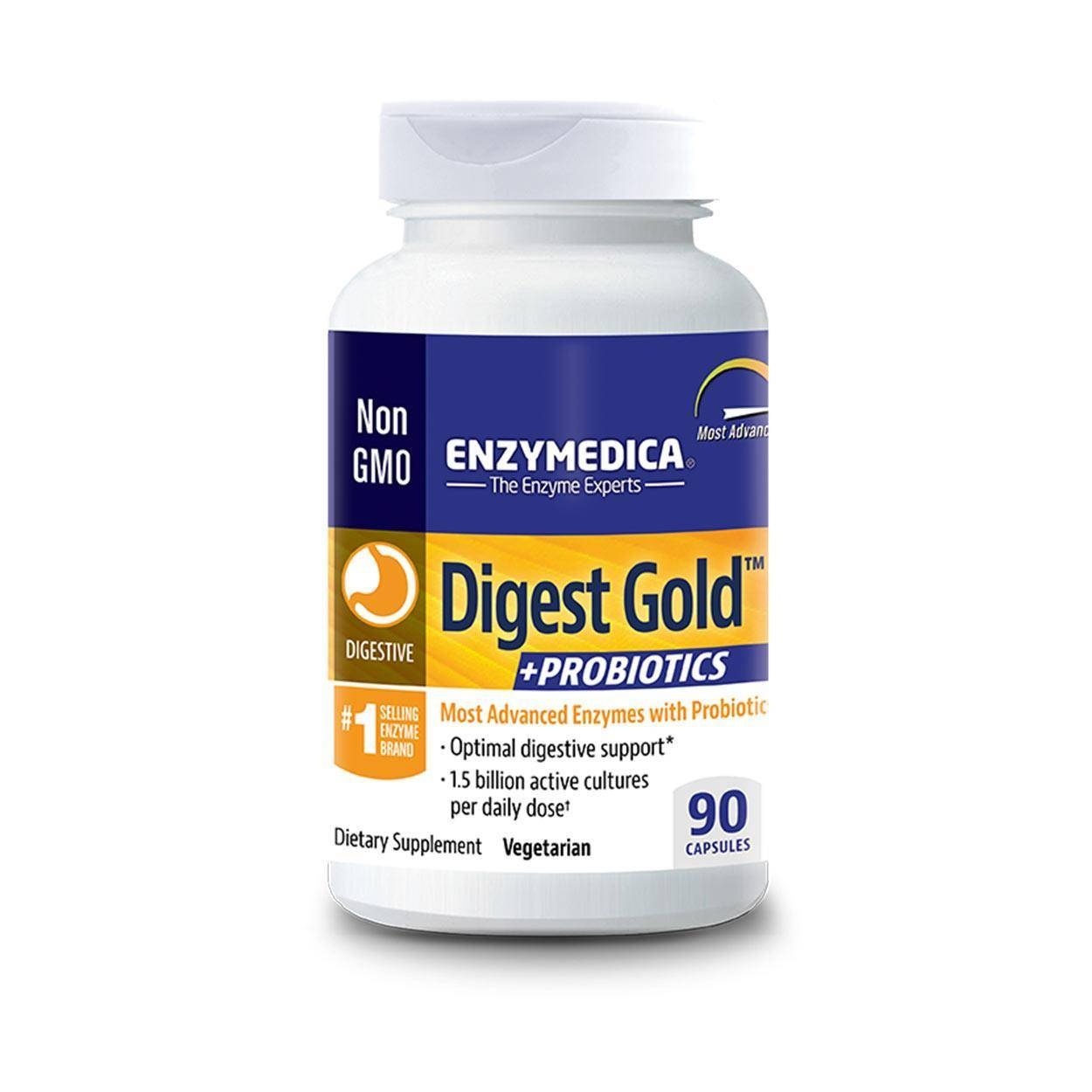 slide 1 of 2, Enzymedica Digest Gold Plus Probiotics Capsules, 90 ct