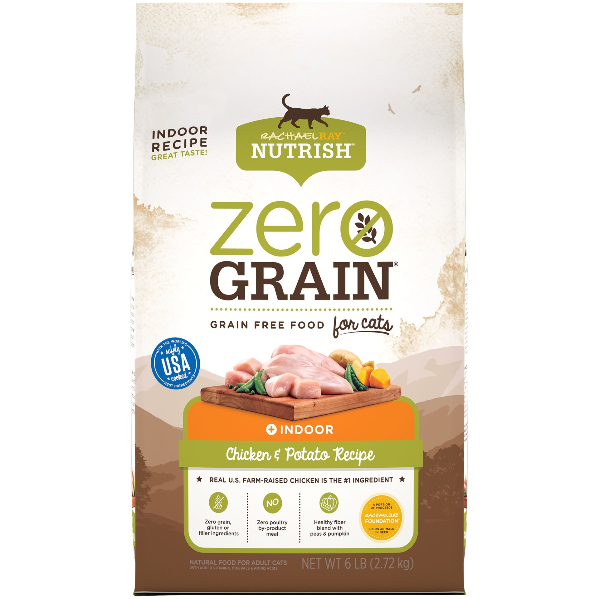slide 1 of 2, Rachael Ray Nutrish Zero Grain Natural Chicken & Potato Dry Cat Food, 6 lb