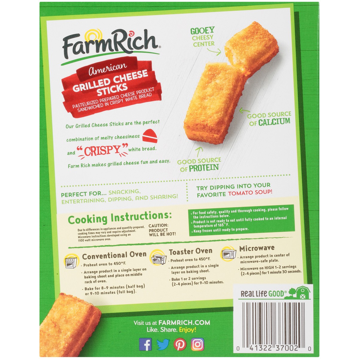 slide 10 of 14, Farm Rich American Grilled Cheese Sticks 17 oz. Box, 17 oz