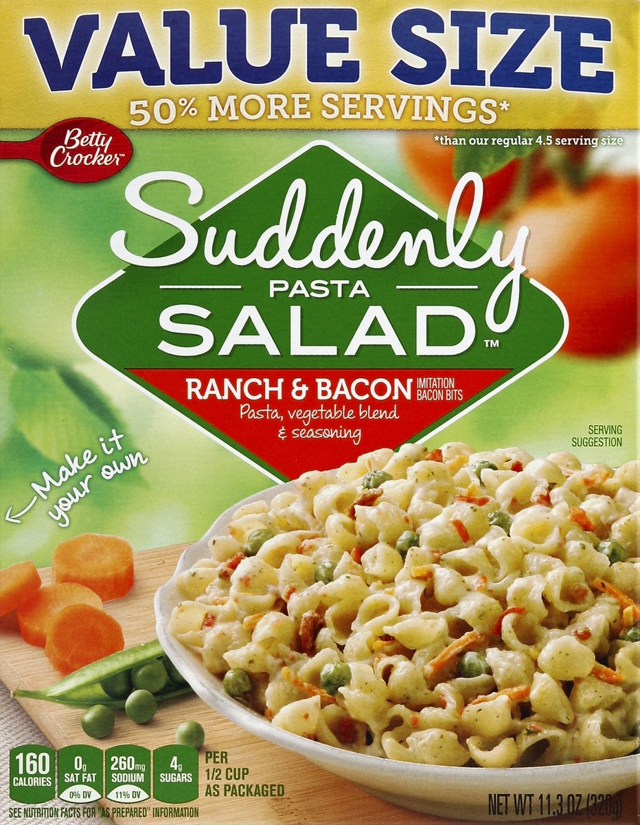 slide 5 of 6, Betty Crocker Suddenly Pasta Salad Ranch & Bacon, 11.3 oz
