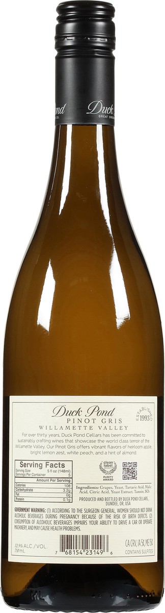 slide 11 of 14, Duck Pond Pinot Gris, 750 ml