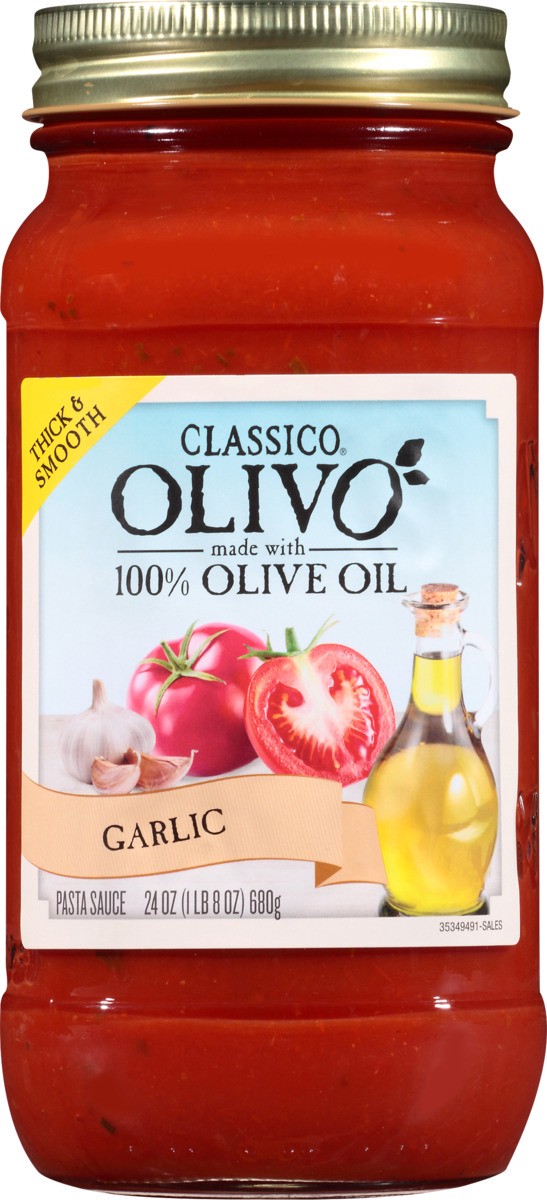 slide 6 of 7, Classico Olivo Roasted Garlic Sauce, 24 oz