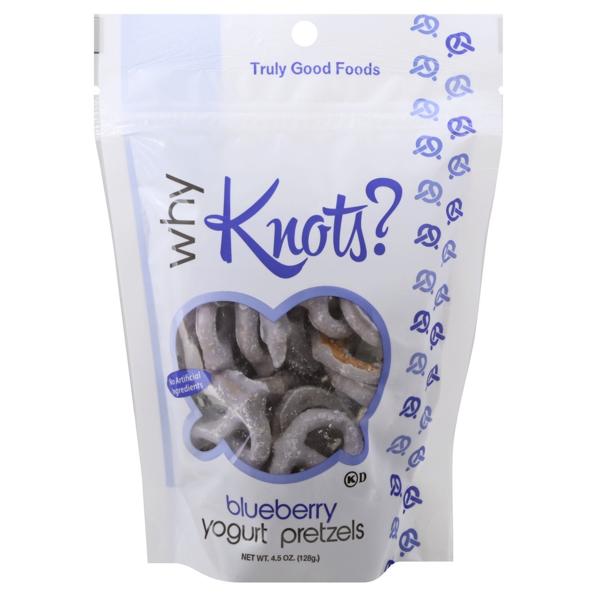 slide 1 of 11, Truly Good Foods Blueberry Yogurt Pretzels, 4.5 oz